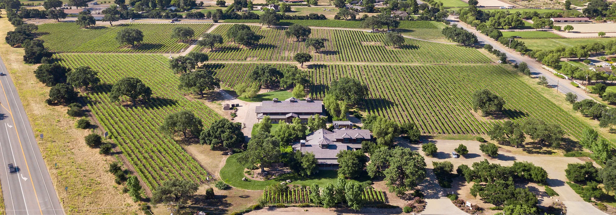 Roblar Winery building and vineyards